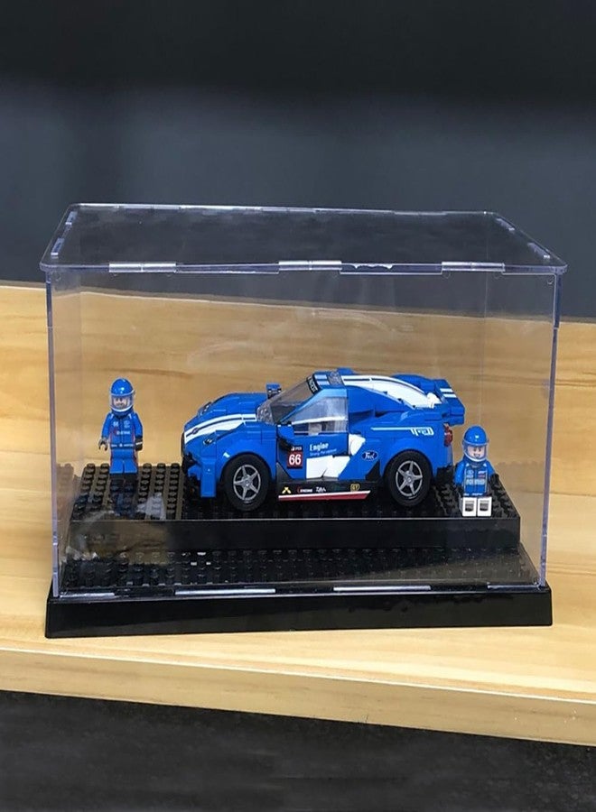 Takelablaze Minifigures Display Cases 2Pack Minifigures Case Dustproof Acrylic Display Box Storage with 3 Movable Steps for Minifigure Action Figures Blocks - Image 3